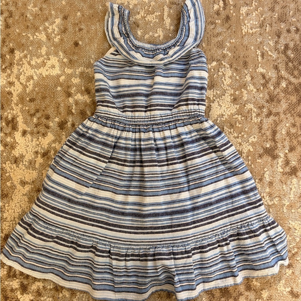 Gymboree Navy and White Striped Dress